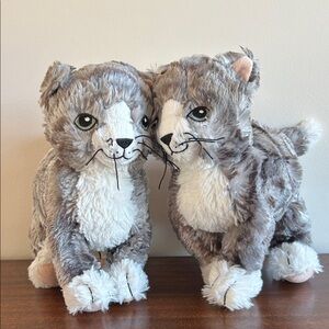 IKEA Lilleplutt Adorable Gray and White Cat Plush